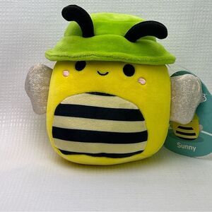 NWT Squishmallows Sunny the Bee Green Bucket Hat 5 Inch Soft Kelly Toys Plush